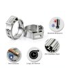 MISPIRE 304 Stainless Steel Single Ear Hose Clamp Silver-1