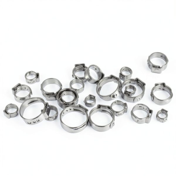 MISPIRE 304 Stainless Steel Single Ear Hose Clamp Silver-4