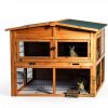 TRIXIE Rabbit Hutch Brown Two Story Outdoor Pet Enclosure-2