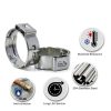 MISPIRE Stainless Steel Ear Clamps Silver Hose Fittings-2