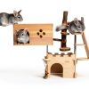 YKD Pet Chinchilla House Natural Wood Small Animal Hideout-1