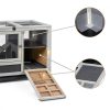 AniwuPaws Rabbit Hutch Indoor Cage Chew Proof Wheels-5