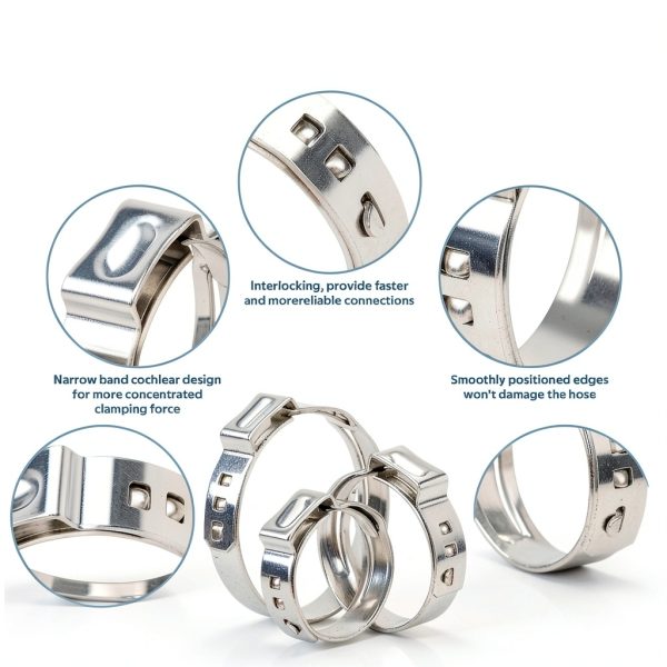 GAOHUI Stainless Steel Ear Hose Clamp Industrial Secure-3