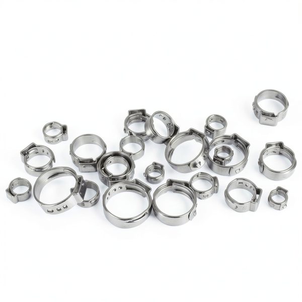 MISPIRE Stainless Steel Single Ear Hose Clamp Silver-5