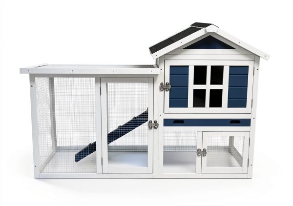 RUNSHED Rabbit Hutch Indoor Cage Solid Wood Easy Cleaning-3