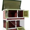 GUTINNEEN Rabbit Hutch Wheels Removable Traps Expandable-4