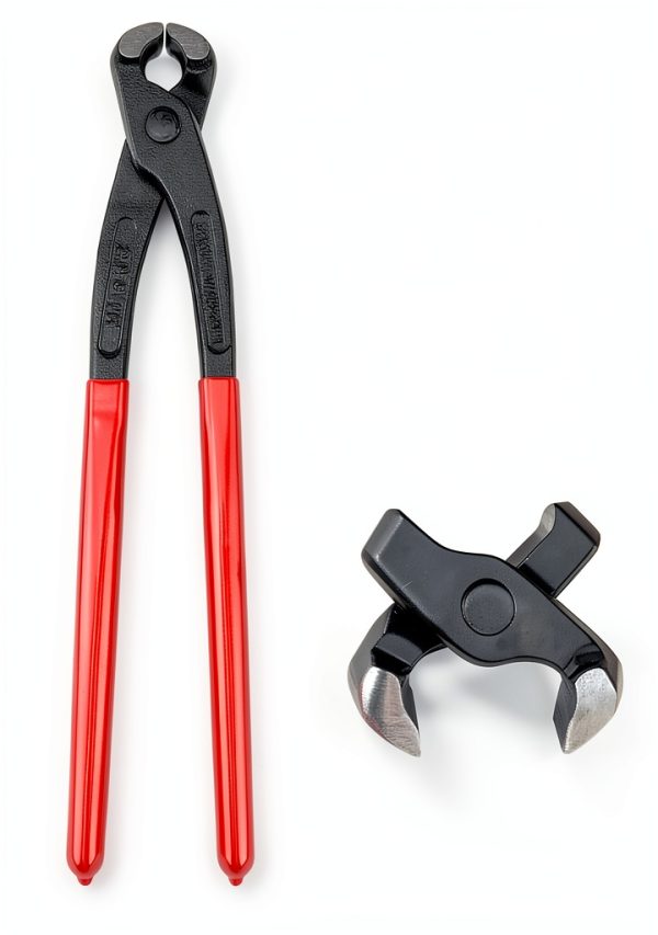 HKZTUY Ear Clamp Pliers Red Steel Nylon Grip Auto Repair-1