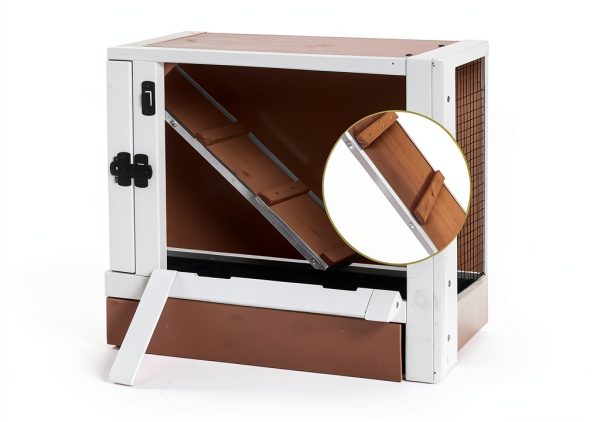 GUTINNEEN Rabbit Hutch Wheels Removable Traps Expandable-1