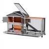 PeakPursuit Rabbit Hutch Weatherproof Roof Lockable Wheels-6