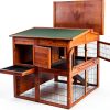 TRIXIE Rabbit Hutch Brown Two Story Outdoor Pet Enclosure-5