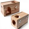 YKD Pet Chinchilla House Natural Wood Small Animal Hideout-2