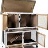 Ketive Rabbit Hutch Solid Fir Wood Two Story Indoor Cage-2