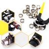 MISPIRE 304 Stainless Steel Single Ear Hose Clamp Silver-3