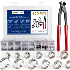 SEKSUALA Single Ear Hose Clamps 304 Stainless Steel Kit-0