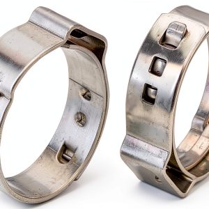 MISPIRE Stainless Steel Ear Clamps Silver Hose Fittings-0