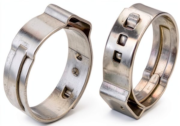 MISPIRE Stainless Steel Ear Clamps Silver Hose Fittings-0