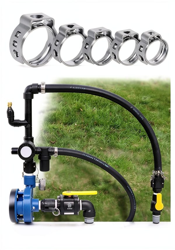 EilxMag Stainless Steel Hose Clamps Industrial Plumbing Kit-7