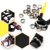 MISPIRE Stainless Steel Single Ear Hose Clamp Silver-4