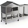 PeakPursuit Rabbit Hutch Weatherproof Roof Lockable Wheels-5