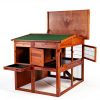 TRIXIE Rabbit Hutch Brown Two Story Outdoor Pet Enclosure-3