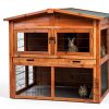 TRIXIE Rabbit Hutch Brown Two Story Outdoor Pet Enclosure-4