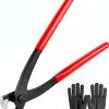 HKZTUY Ear Clamp Pliers Red Steel Nylon Grip Auto Repair-0