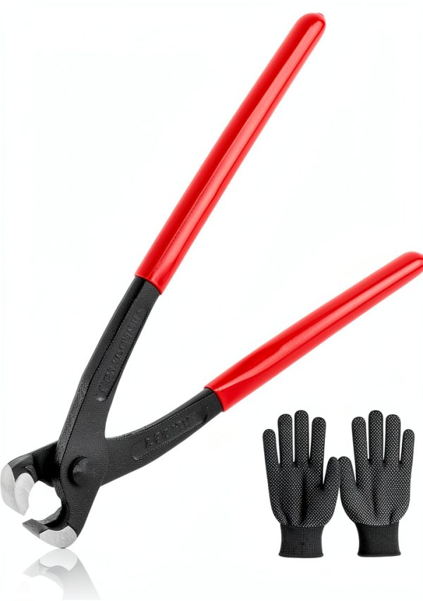 HKZTUY Ear Clamp Pliers Red Steel Nylon Grip Auto Repair-0