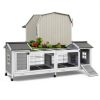MEDEHOO Rabbit Hutch Metal Frame Easy Access Outdoor Pet-1