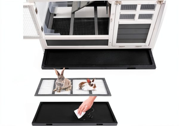 AniwuPaws Rabbit Hutch Indoor Cage Chew Proof Wheels-2