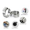 MISPIRE Stainless Steel Single Ear Hose Clamp Silver-2