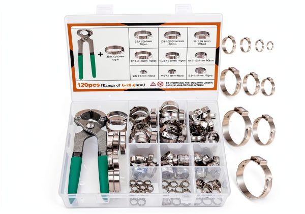 MIAHART Stainless Steel Hose Clamps 120 Pcs Tool Set-0