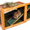 TRIXIE Rabbit Hutch Brown Two Story Outdoor Pet Enclosure-7