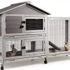 PeakPursuit Rabbit Hutch Weatherproof Roof Lockable Wheels-4