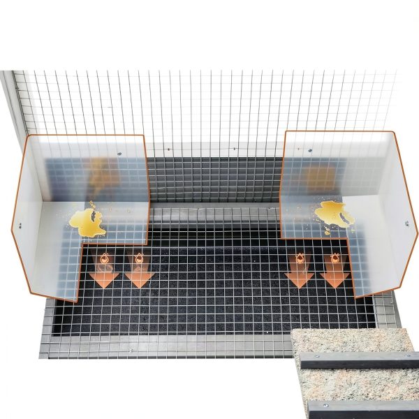AniwuPaws Rabbit Hutch Indoor Cage Chew Proof Wheels-3