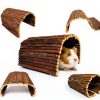 AGGQQA Collapsible Guinea Pig Hideout Wood-2