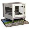 Suumerpeyt Indoor Chicken Coop for Small Pets Grey M-1