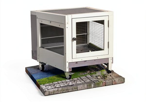Suumerpeyt Indoor Chicken Coop for Small Pets Grey M-1