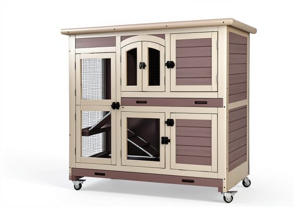 Suumerpeyt Indoor Chicken Coop for Small Pets Grey M-5