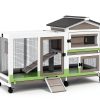 Mayugardening Rabbit Hutch 2-Story Waterproof Design-6