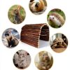 AGGQQA Collapsible Guinea Pig Hideout Wood-5