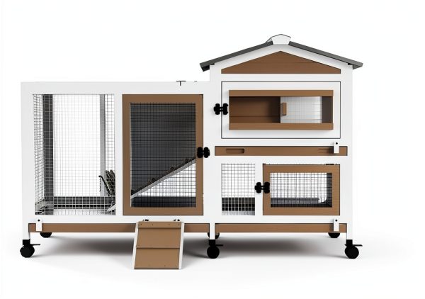 Mayugardening Rabbit Hutch 2-Story Waterproof Design-2