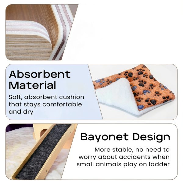 Guinea Pig Hideout by Tiny Royals Natural Wood-3