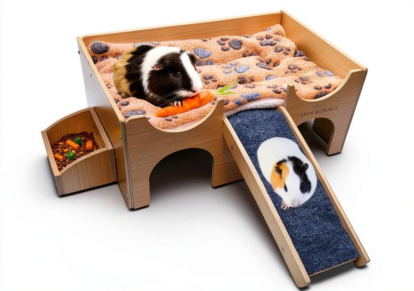 Guinea Pig Hideout by Tiny Royals Natural Wood-0