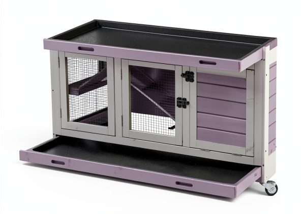 Suumerpeyt Indoor Chicken Coop for Small Pets Grey M-2