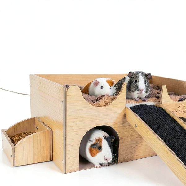 Guinea Pig Hideout by Tiny Royals Natural Wood-1