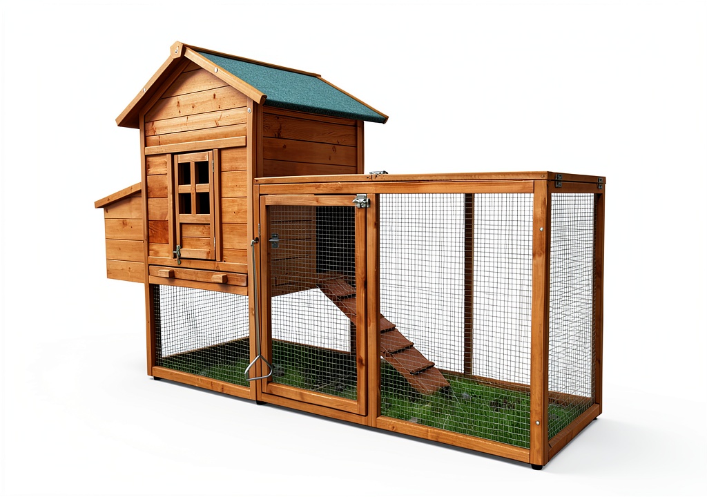 GOJOOASIS chicken coop placed in a backyard garden