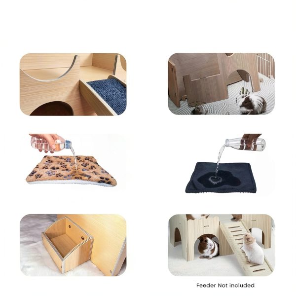 Guinea Pig Hideout by Tiny Royals Natural Wood-5