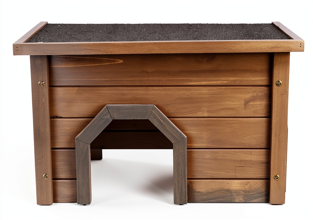 TRIXIE Rabbit Hutch placed on a patio with a rabbit inside