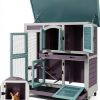 Suumerpeyt Indoor Chicken Coop for Small Pets Grey M-3