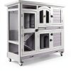 Suumerpeyt Indoor Chicken Coop for Small Pets Grey M-6